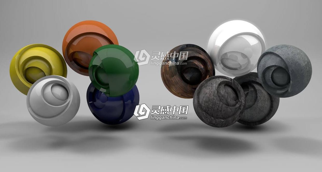 30个C4D材质合集包 Material Pack C4D材质  灵感中国网 www.lingganchina.com