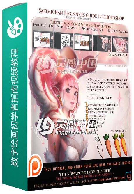 数字绘画初学者指南训练视频教程 Beginners Guide to Photoshop Painting  灵感中国网 www.lingganchina.com