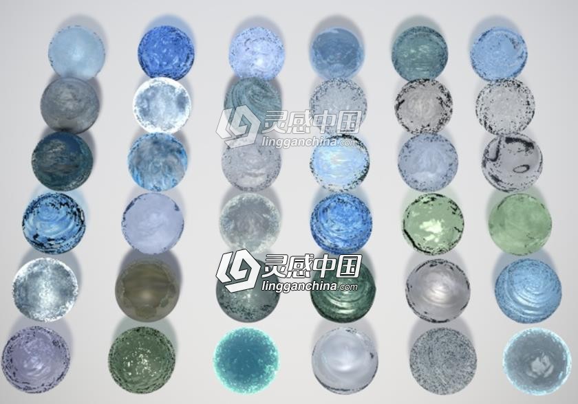 C4D水材质合集2 Water quality  C4D材质  灵感中国网 www.lingganchina.com