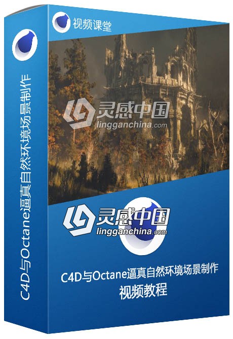 C4D与Octane逼真自然环境场景完整制作视频教程  灵感中国网 www.lingganchina.com