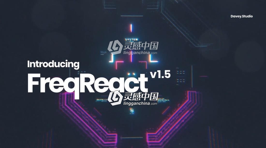 音乐律动节奏可视化BPM视觉效果AE脚本 FreqReact v1.5 Win/Mac  灵感中国网 www.lingganchina.com