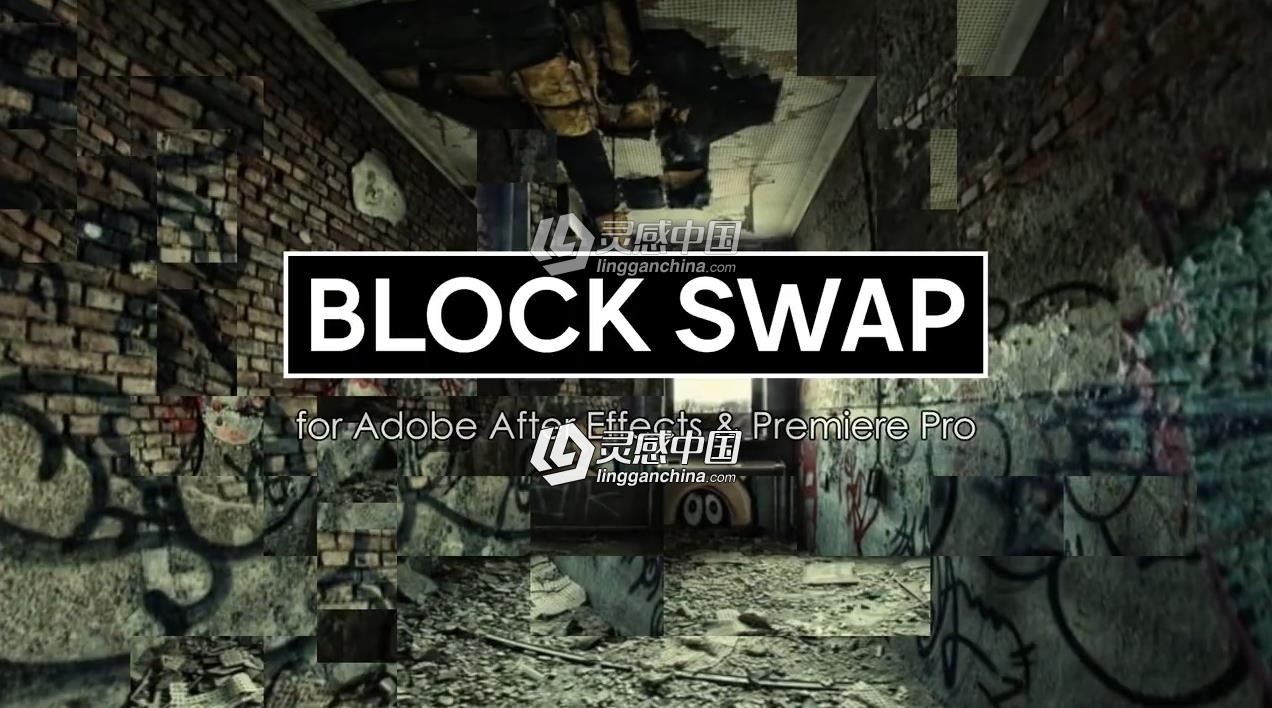 随机生成像素块视觉特效中文汉化AE/PR插件 Block Swap v1.0 Win破解版  灵感中国网 www.lingganchina.com
