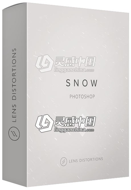 Lens Distortions系列自然光元素飘雪效果PS动作+50组飘雪效果素材 Snow  灵感中国网 www.lingganchina.com