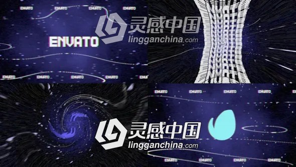 故障扭曲文字LOGO标志动画FCPX插件  灵感中国网 www.lingganchina.com