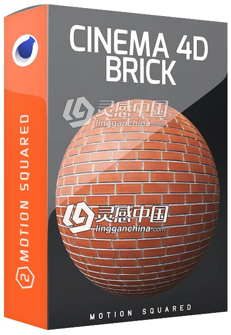 C4D FOR VRAY砖墙材质合集 Motion Squared – V-Ray Brick Texture Pack for C4D  灵感中国网 www.lingganchina.com