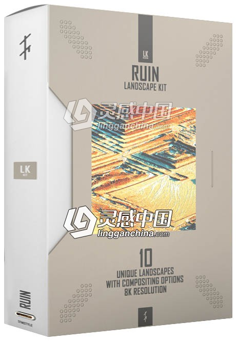 Landscape Kit - Ruin 10 组山脉地形置换材质贴图素材包  灵感中国网 www.lingganchina.com