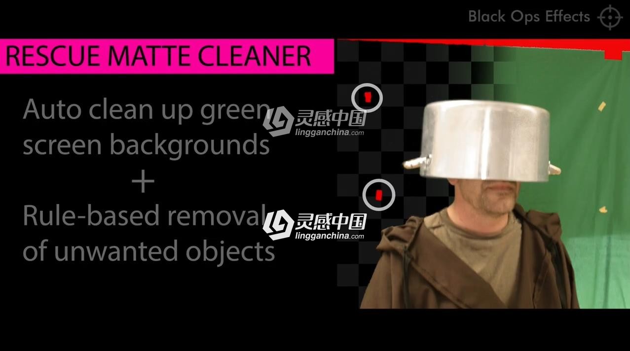 自动清除抠像背景残留中文汉化AE/PR插件Rescue Matte Cleaner v1.0 Win/Mac  灵感中国社区 www.lingganchina.com