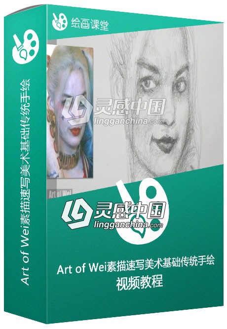 Art of Wei素描速写美术基础传统手绘教学视频教程  灵感中国网 www.lingganchina.com