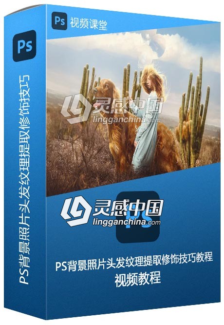 PS背景照片头发纹理提取修饰技巧视频教程  灵感中国网 www.lingganchina.com