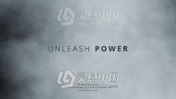 雾气背景大气文字视频宣传片头AE模板AE工程文件  灵感中国网 www.lingganchina.com