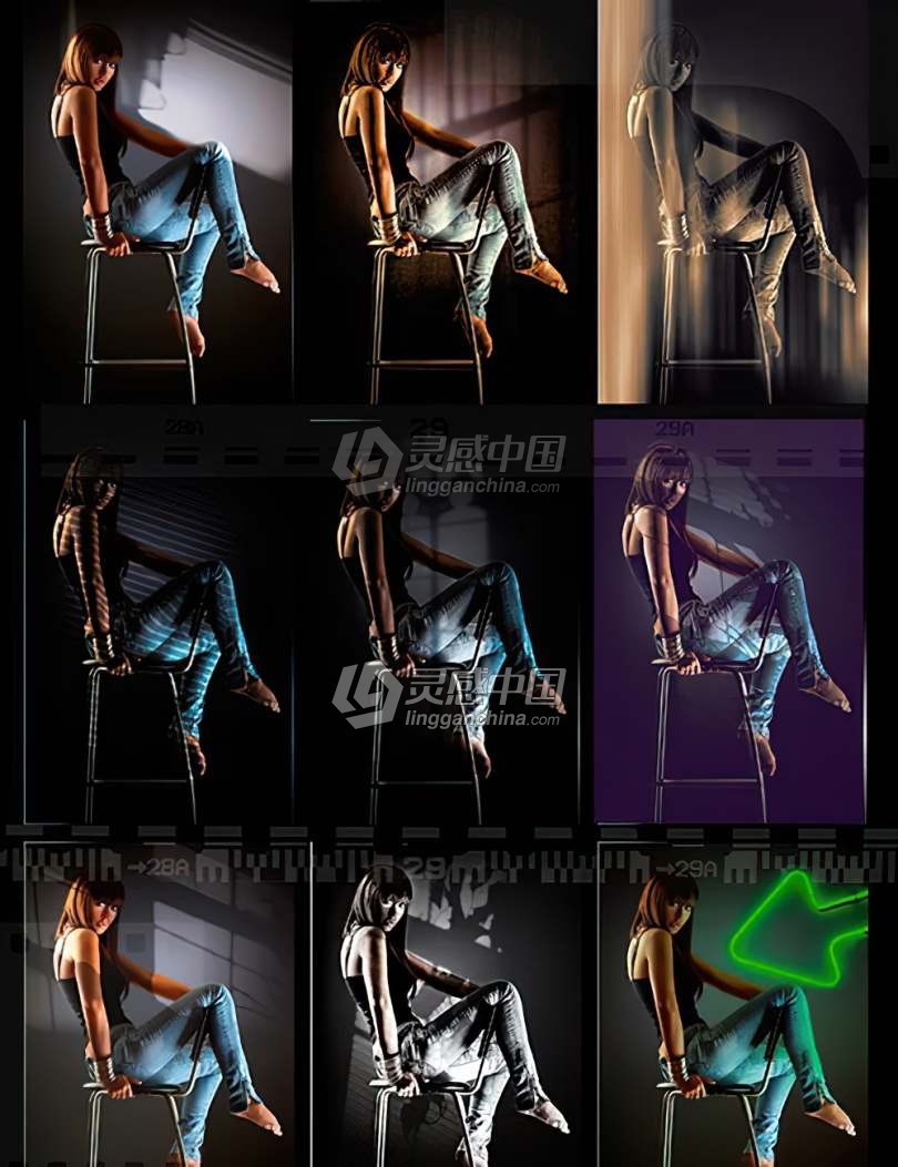 窗户光束光影光线情绪创意氛围PS笔刷画笔修图绘画素材 Ron's Light and Shadows  灵感中国网 www.lingganchina.com