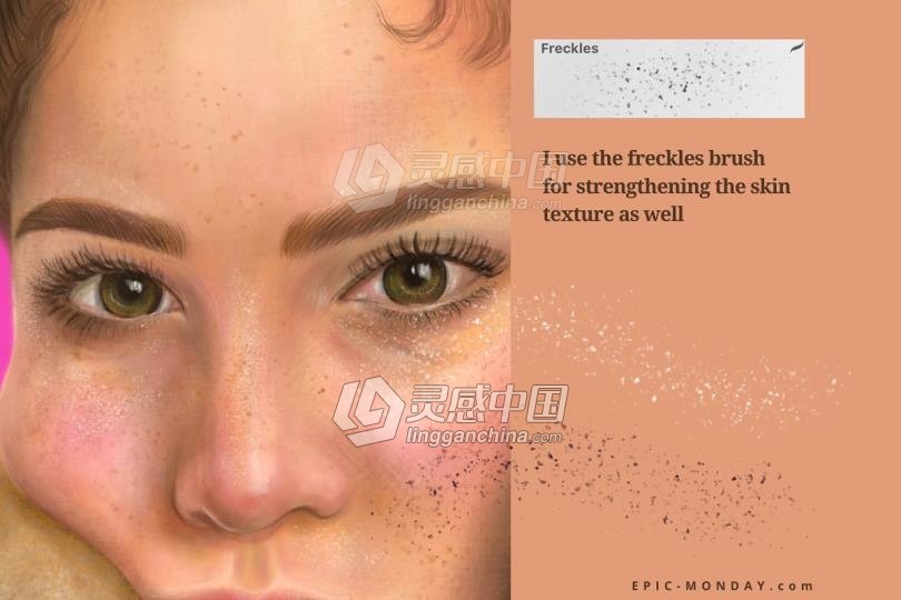 Procreate逼真的人像画笔笔刷下载-Procreate Realistic Portrait Brushes  灵感中国网 www.lingganchina.com