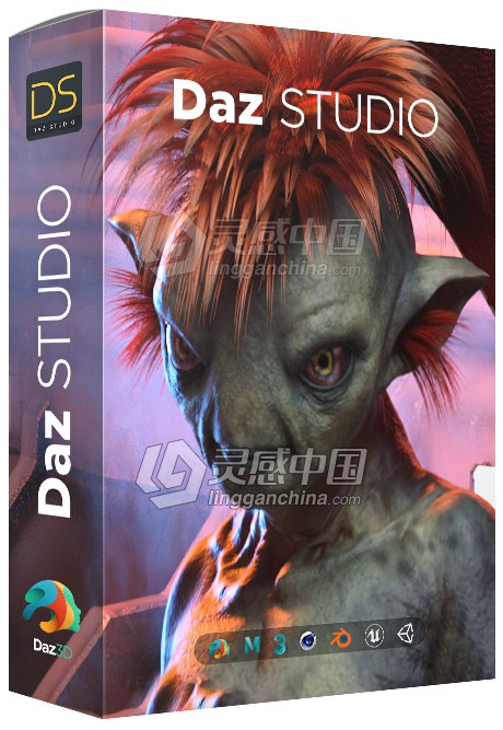 专业三维角色制作软件DAZ Studio Pro v4.12.1.118 WIN英文原版+中文汉化版  灵感中国社区 www.lingganchina.com