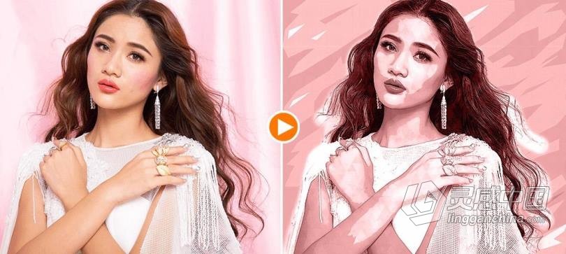 漫威动漫绘画效果PS动作中文版 完美支持2021  灵感中国网 www.lingganchina.com