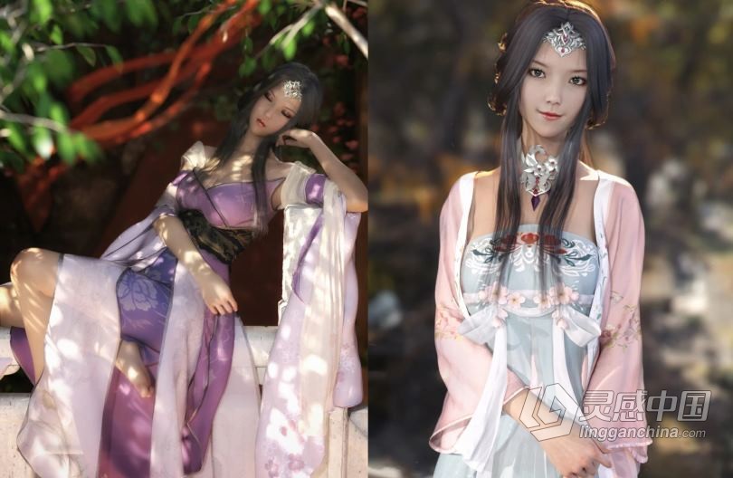 古风美女东方亚洲3D模型合集 Ruyun and Ruyun Hair for Genesis 8 Female(s)  灵感中国网 www.lingganchina.com