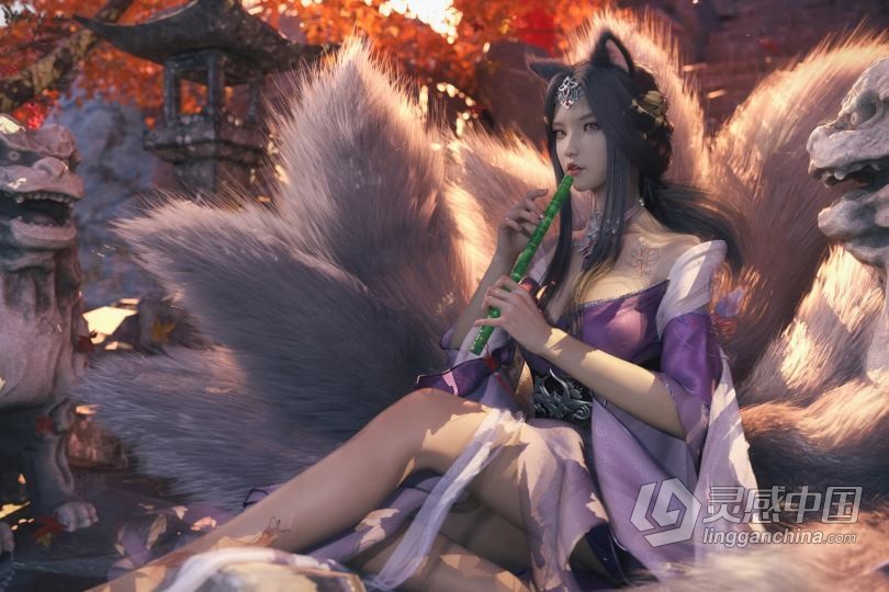 古风美女东方亚洲3D模型合集 Ruyun and Ruyun Hair for Genesis 8 Female(s)  灵感中国网 www.lingganchina.com