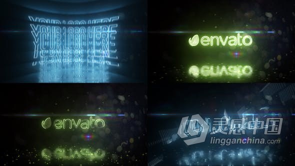 4K干净明亮3D翻转挤压故障效果长阴影标志logo动画AE模板AE工程文件 Clean Energy Logo Reveal 2  灵感中国网 www.lingganchina.com