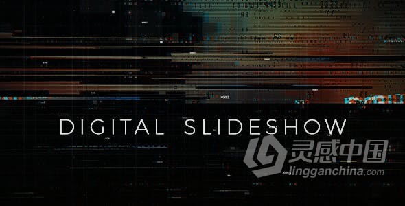 数字科技信号损坏视差故障过渡军事技术企业宣传幻灯片AE模板AE工程文件 Digital Glitch Slideshow  灵感中国网 www.lingganchina.com