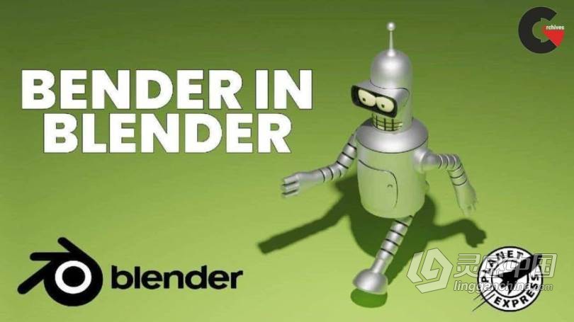 Blender卡通角色建模绑定动画全流程视频教程 3D Modeling, Rigging And Animating A Cartoon Character  灵感中国网 www.lingganchina.com
