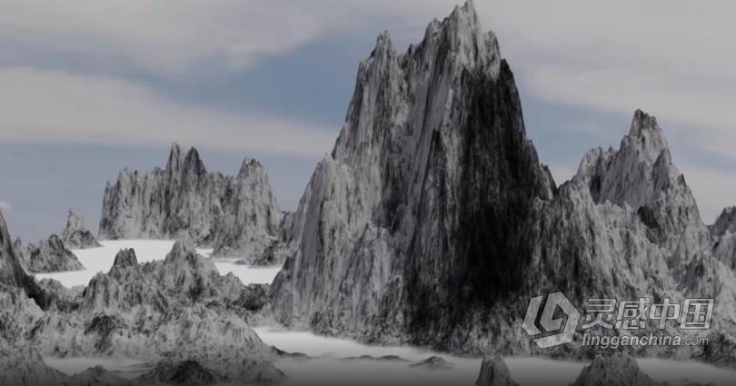 Blender山水云草自然环境实例制作视频教程 World Generation with Blender  灵感中国网 www.lingganchina.com