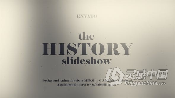 年代感通用复古视频相册战争历史回忆录展示时间线幻灯片 AE模板 AE工程文件 History Slideshow  灵感中国网 www.lingganchina.com