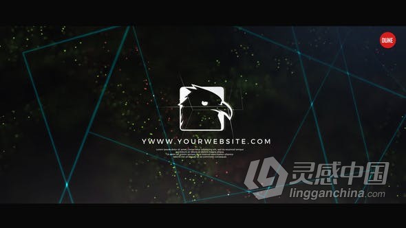 故障粒子发光线条特效动画LOGO视频片头制作 AE模板 AE工程文件 Glitch Logo Animation  灵感中国网 www.lingganchina.com