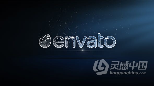 LOGO边缘多层旋转粒子光效视频片头制作 AE模板 AE工程文件 Glamorous Logo  灵感中国网 www.lingganchina.com