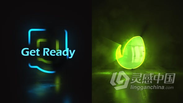辉光失真损坏故障光效动画LOGO宣传视频片头效果 AE模板 AE工程文件 Glow Stroke Logo Reveal  灵感中国网 www.lingganchina.com
