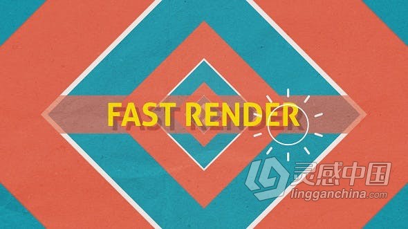 快速复古图形动画效果演绎介绍LOGO标志视频片头 AE模板 AE工程文件 Fast Opener  灵感中国网 www.lingganchina.com