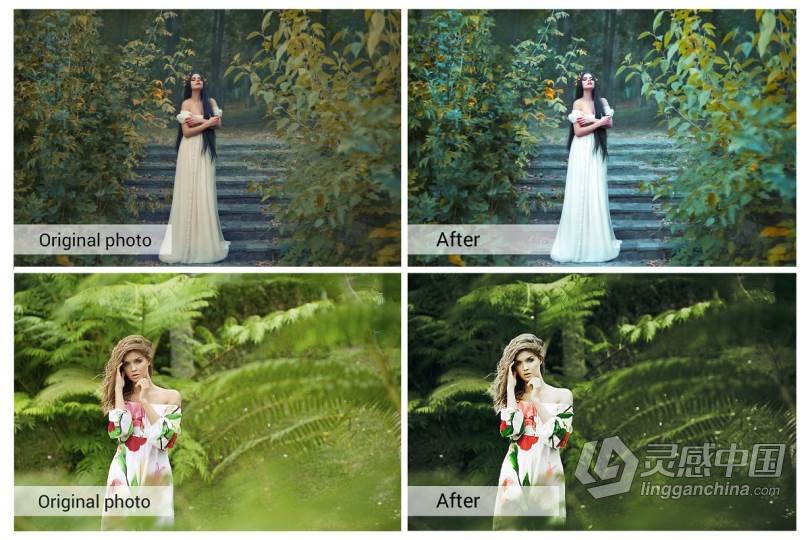 幻想丛林情绪人像Lightroom预设/手机APP滤镜 Fantasy Jungle Presets  灵感中国网 www.lingganchina.com