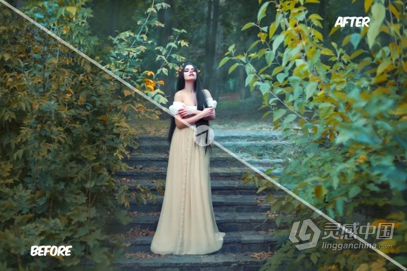 幻想丛林情绪人像Lightroom预设/手机APP滤镜 Fantasy Jungle Presets  灵感中国网 www.lingganchina.com