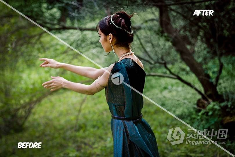 幻想丛林情绪人像Lightroom预设/手机APP滤镜 Fantasy Jungle Presets  灵感中国网 www.lingganchina.com