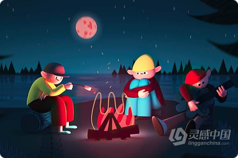 C4D卡通动画场景3D角色模型视频教程 Rigging and Animation in Cinema 4D  灵感中国网 www.lingganchina.com