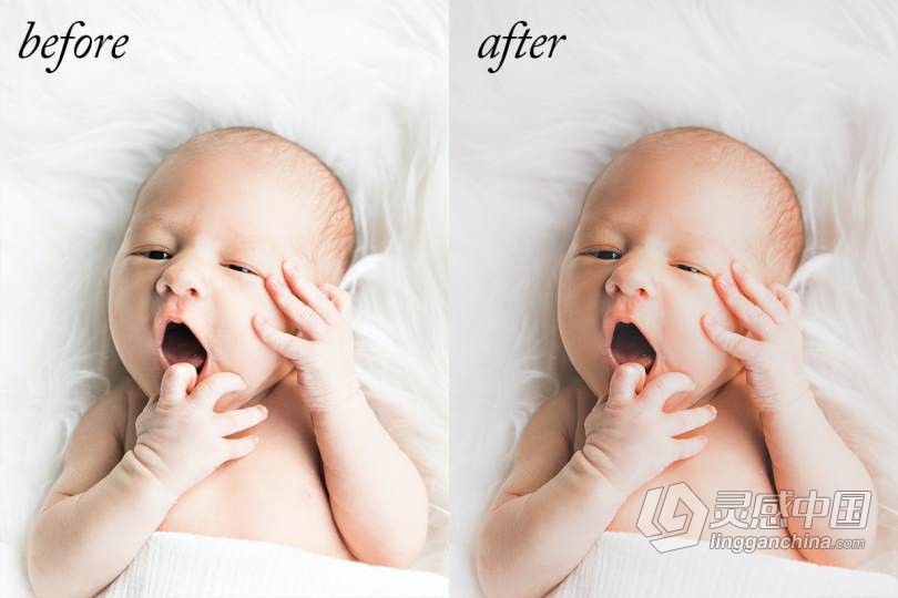 新生儿婴儿肤色调整Lightroom预设/APP预设 Baby Lightroom Presets  灵感中国网 www.lingganchina.com