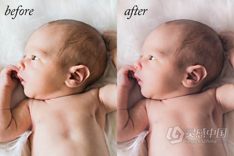 新生儿婴儿肤色调整Lightroom预设/APP预设 Baby Lightroom Presets  灵感中国网 www.lingganchina.com