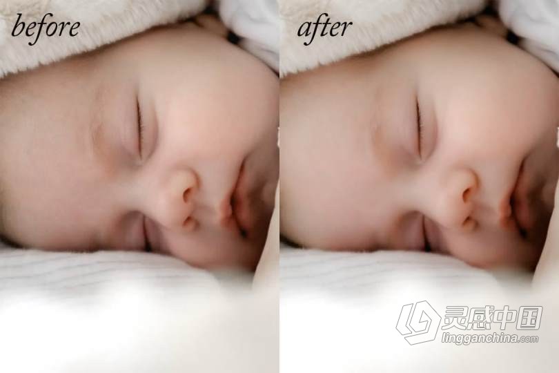新生儿婴儿肤色调整Lightroom预设/APP预设 Baby Lightroom Presets  灵感中国网 www.lingganchina.com