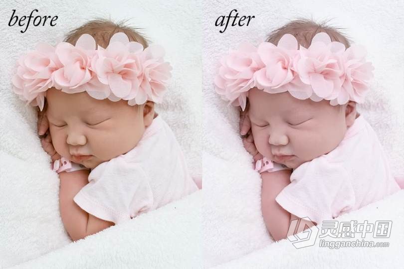 新生儿婴儿肤色调整Lightroom预设/APP预设 Baby Lightroom Presets  灵感中国网 www.lingganchina.com