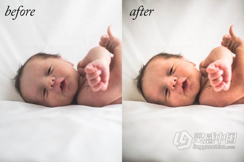 新生儿婴儿肤色调整Lightroom预设/APP预设 Baby Lightroom Presets  灵感中国网 www.lingganchina.com