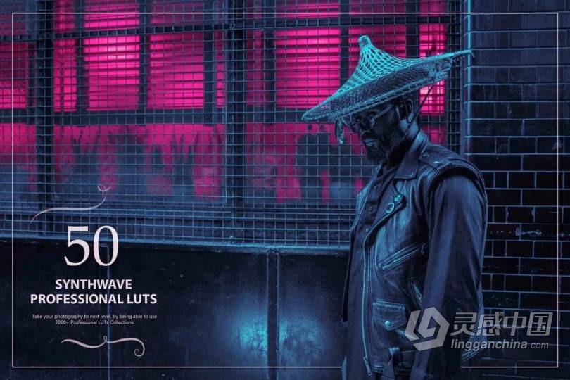 50个复古电音风格Synthwave LUTs独特电影级视频图片调色预设 50 Synthwave LUTs  灵感中国网 www.lingganchina.com