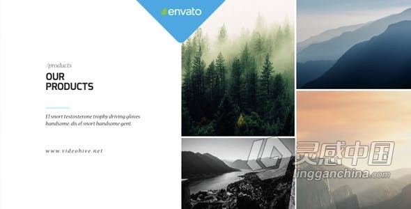 简明滑动展示介绍企业公司宣传片动画视频制作 AE模板 AE工程文件 Corporate Simple &amp; Minimal Presentation  灵感中国网 www.lingganchina.com