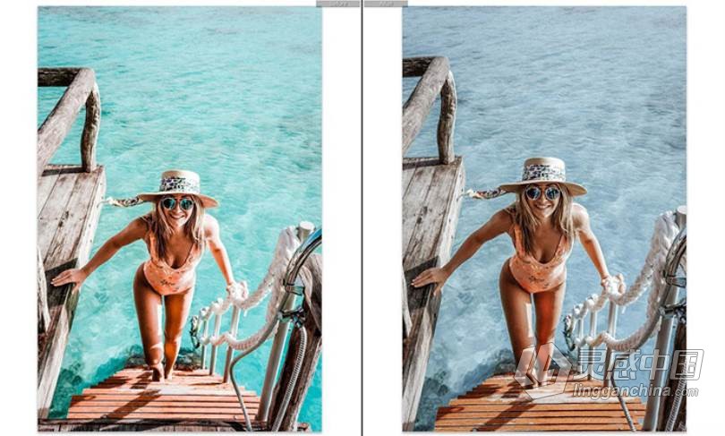 旅拍写真蓝绿色调LR预设免费下载/APP预设 Blue Margarita Lightroom Presets  灵感中国网 www.lingganchina.com