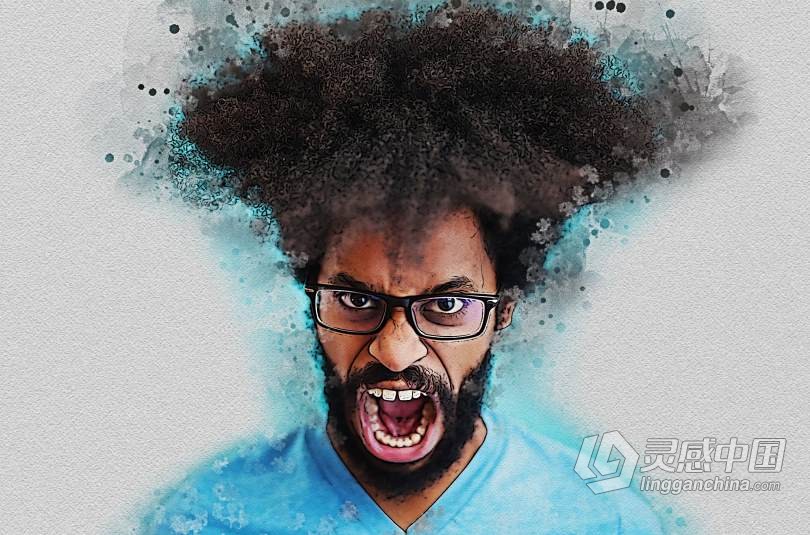 水彩素描绘画PS扩展插件 Aura Watercolor Sketch Photoshop Plugin 附视频教程  灵感中国网 www.lingganchina.com