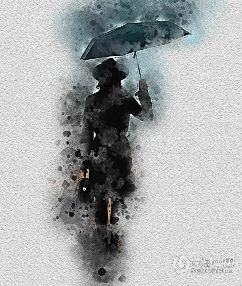 水彩素描绘画PS扩展插件 Aura Watercolor Sketch Photoshop Plugin 附视频教程  灵感中国网 www.lingganchina.com