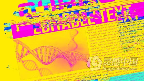 10种赛博朋克数字破坏游戏故障过渡视频转场动画 AE模板 AE工程文件 Cyberpunk Transitions  灵感中国网 www.lingganchina.com