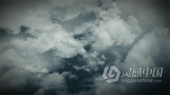 戏剧性云层暴风雨天黑效果背景视频素材 LED大屏幕动态背景素材 Dramatic Clouds  灵感中国网 www.lingganchina.com