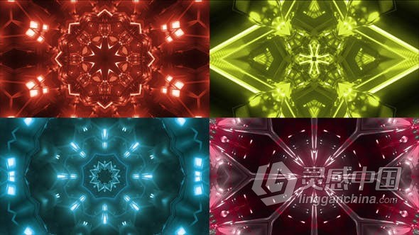 抽象Loopable背景万花筒循环动画VJ背景视频素材 Abstract Loopable Backgrounds  灵感中国网 www.lingganchina.com