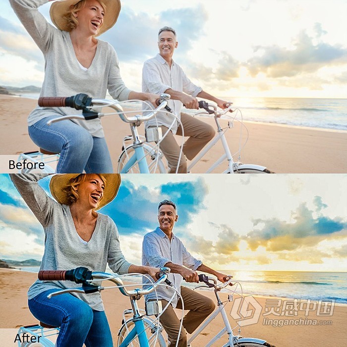 旅拍海滩人像写真Lightroom预设/手机APP预设Instagram照片滤镜  灵感中国网 www.lingganchina.com