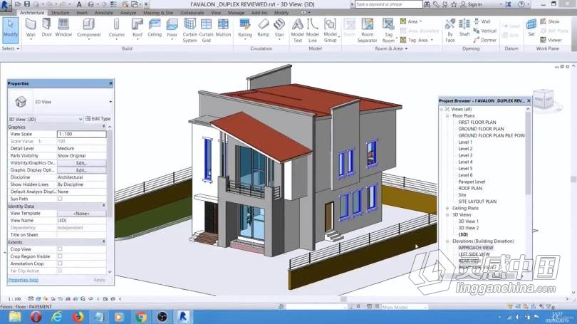 Revit建筑设计大师班课程视频教程  灵感中国网 www.lingganchina.com