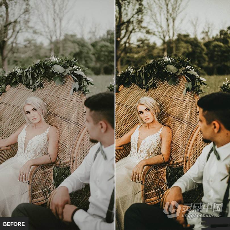 婚礼情绪人像电影胶片感Lightroom预设APP预设 Rich Moody Lightroom Presets  灵感中国网 www.lingganchina.com