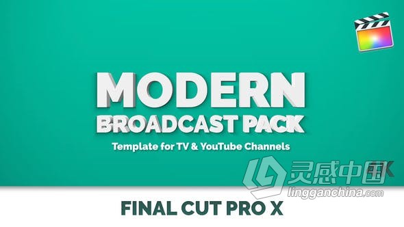 49个现代彩色图形电视节目栏目包装动画FCPX插件 Modern Broadcast Pack  灵感中国网 www.lingganchina.com